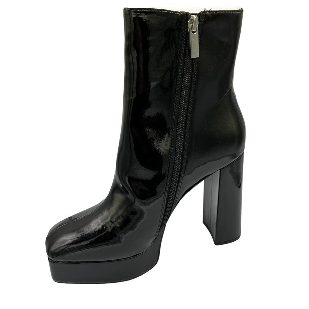 Steve Madden Platform Boots New In Box 9.5 Black Patent Y2K Goth Bratz Baddie - Picture 5 of 8